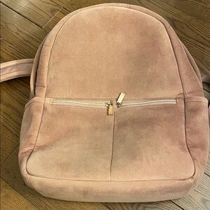 Pink Velour Backpack